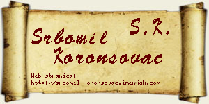 Srbomil Koronsovac vizit kartica